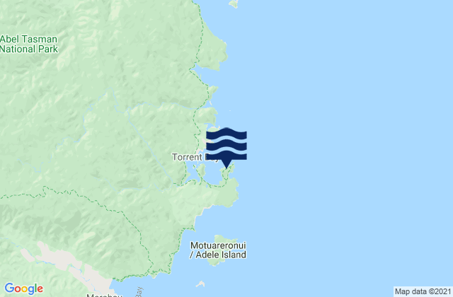 Karte der Gezeiten Anapai Bay Abel Tasman, New Zealand