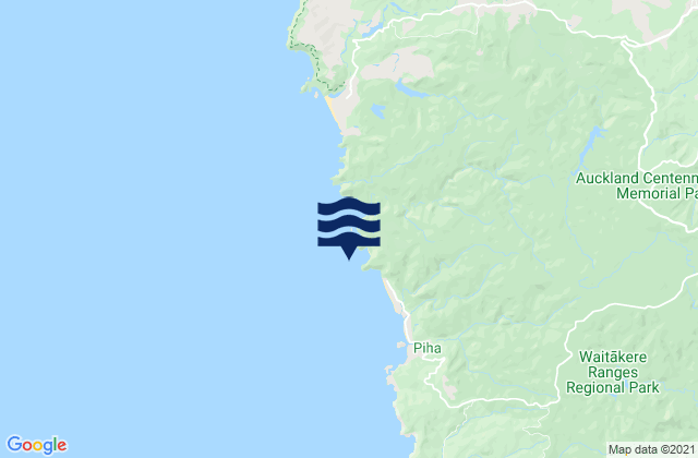 Karte der Gezeiten Anawhata, New Zealand