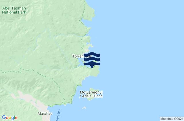 Karte der Gezeiten Anchor Bay, New Zealand