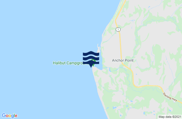 Karte der Gezeiten Anchor Point (Cook Inlet), United States