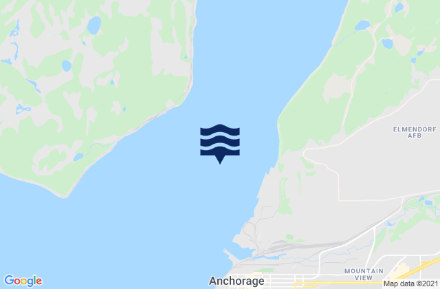 Karte der Gezeiten Anchorage Shipdock, United States