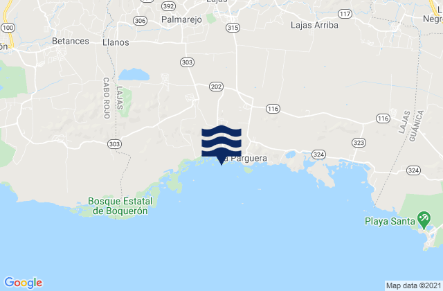 Karte der Gezeiten Ancones Barrio, Puerto Rico