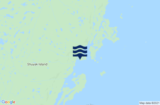 Karte der Gezeiten Andreon Bay Shuyak Island, United States