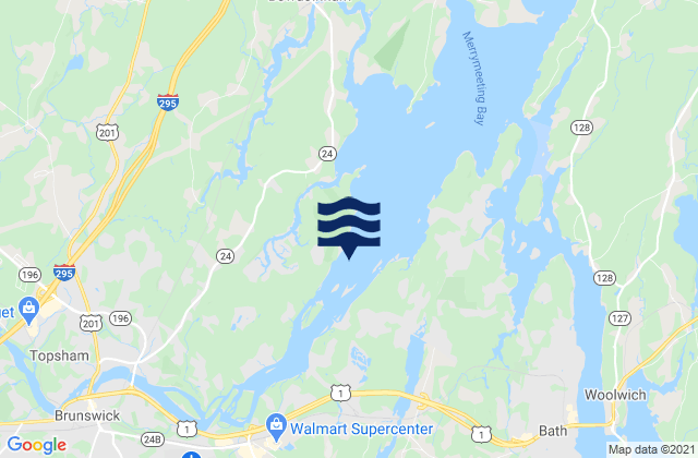 Karte der Gezeiten Androscoggin River Entrance, United States