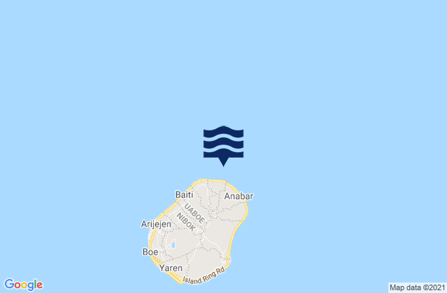 Karte der Gezeiten Anetan District, Nauru