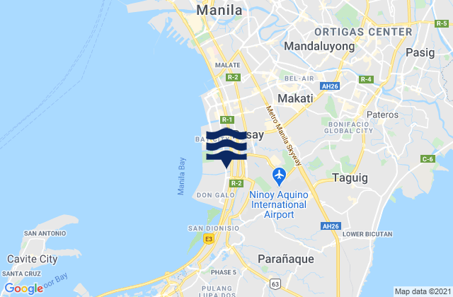 Karte der Gezeiten Angono, Philippines