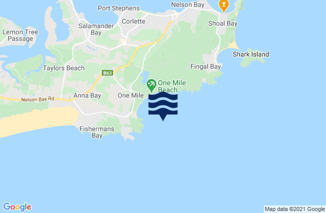 Karte der Gezeiten Anna Bay, Australia
