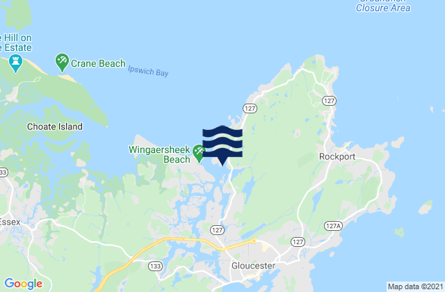 Karte der Gezeiten Annisquam Lobster Cove, United States
