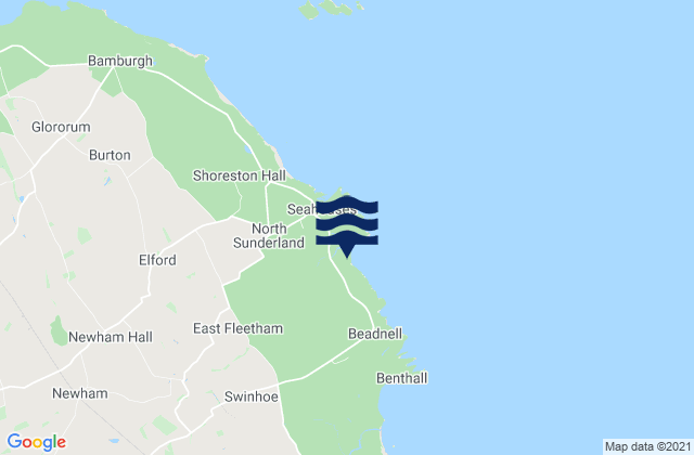 Karte der Gezeiten Annstead Beach, United Kingdom