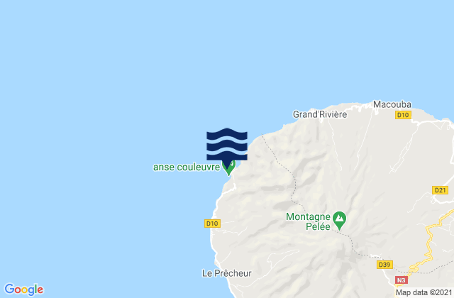 Karte der Gezeiten Anse Couleuvre, Martinique