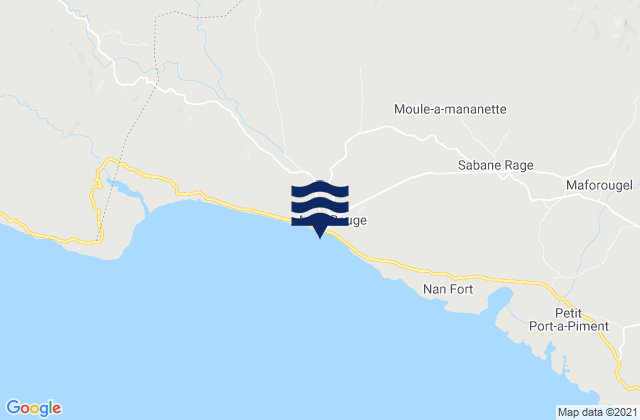 Karte der Gezeiten Anse Rouge, Haiti