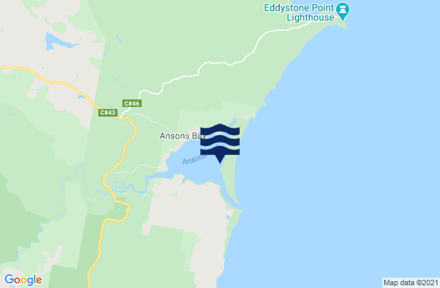 Karte der Gezeiten Ansons Bay, Australia