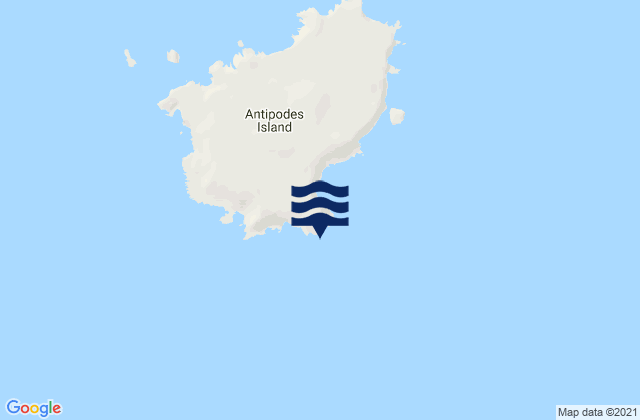 Karte der Gezeiten Antipodes Island, New Zealand