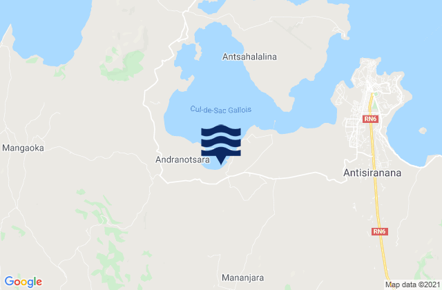 Karte der Gezeiten Antsiranana II, Madagascar