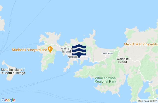 Karte der Gezeiten Anzac Bay, New Zealand