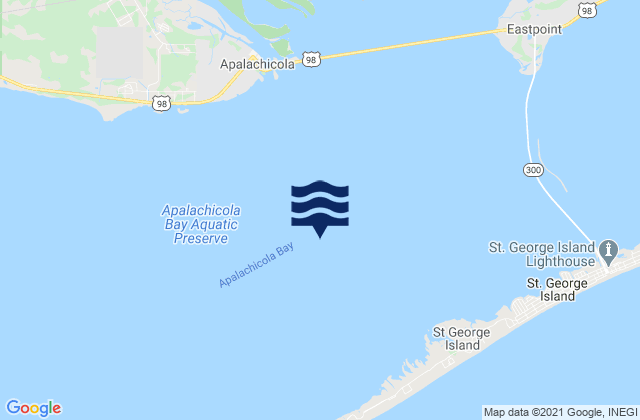 Karte der Gezeiten Apalachicola Bay, United States