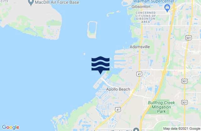 Karte der Gezeiten Apollo Beach Hillsborough Bay, United States