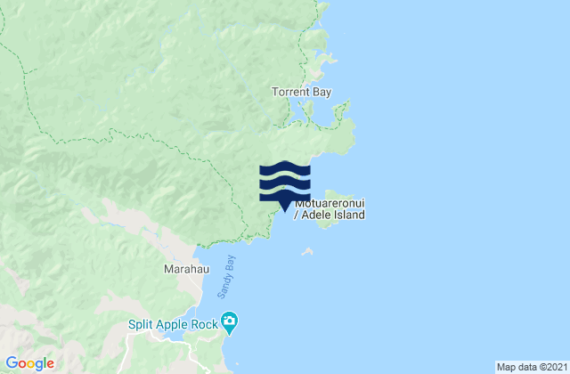 Karte der Gezeiten Apple Tree Bay, New Zealand