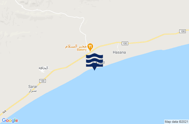 Karte der Gezeiten Ar Raydah, Yemen