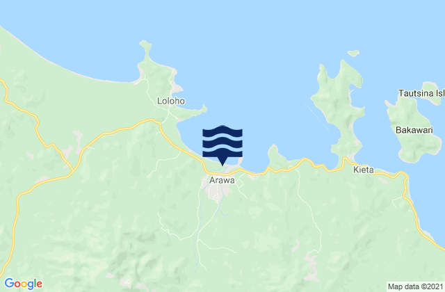 Karte der Gezeiten Arawa, Papua New Guinea