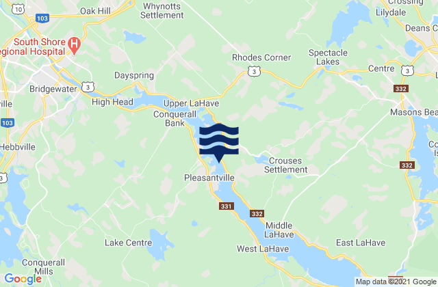 Karte der Gezeiten Arenburg Island, Canada