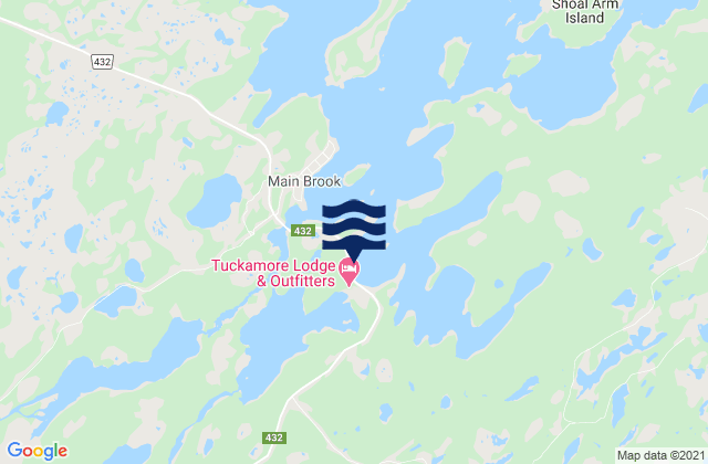 Karte der Gezeiten Ariege Bay, Canada