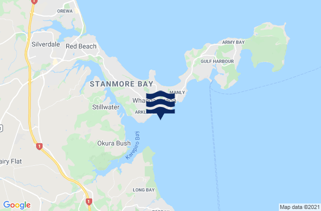 Karte der Gezeiten Arkles Bay, New Zealand