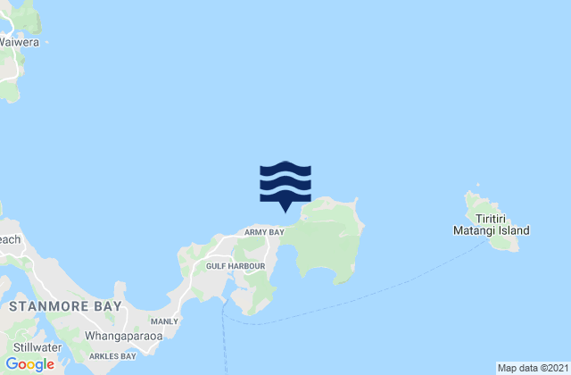 Karte der Gezeiten Army Bay, New Zealand