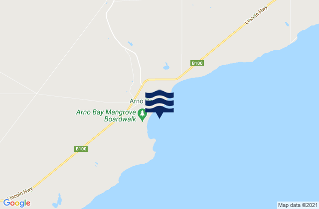 Karte der Gezeiten Arno Bay, Australia