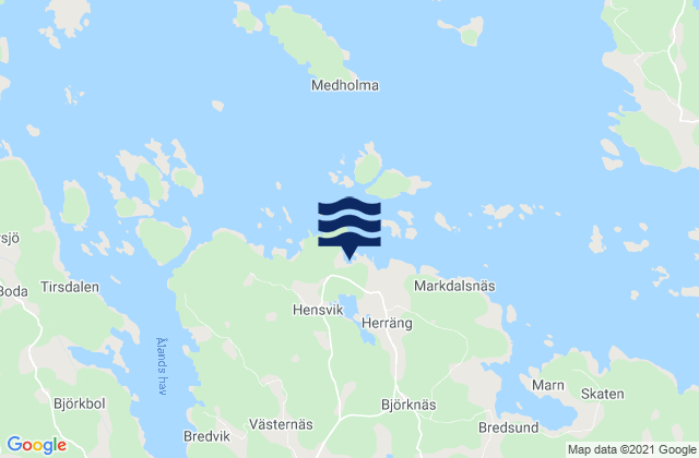 Karte der Gezeiten Arnö, Sweden