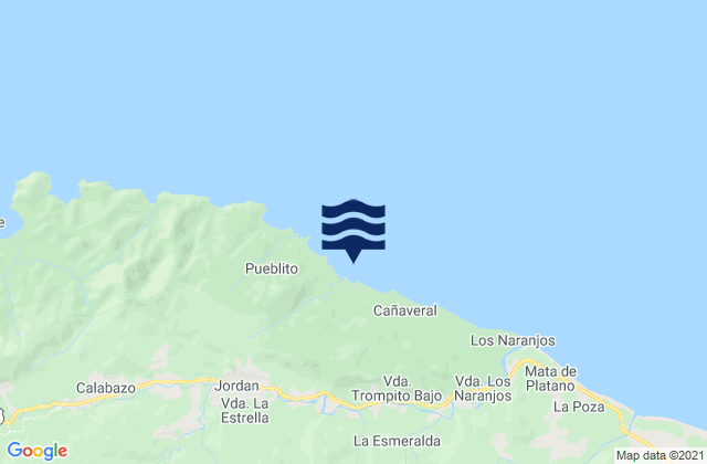 Karte der Gezeiten Arrecifes, Colombia