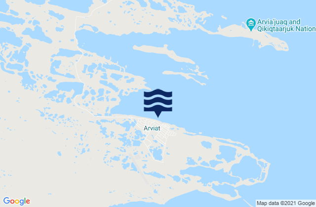 Karte der Gezeiten Arviat, Canada
