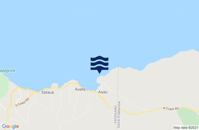 Karte der Gezeiten Asau Harbor, Samoa