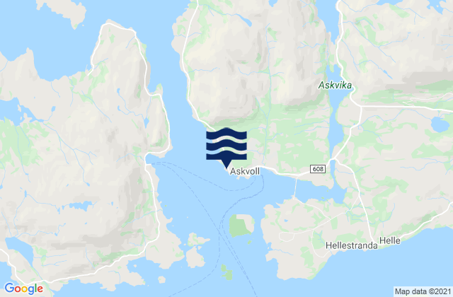 Karte der Gezeiten Askvoll, Norway