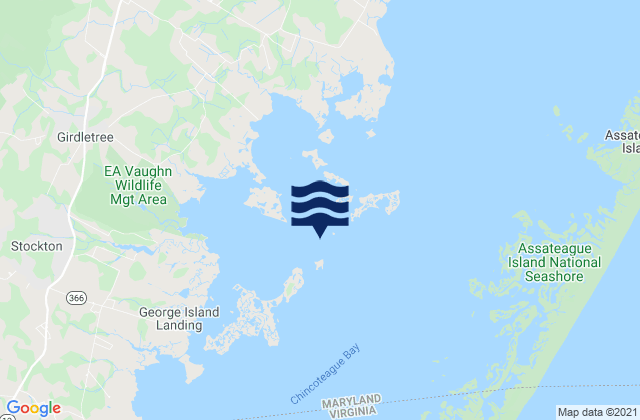 Karte der Gezeiten Assacorkin Island, United States