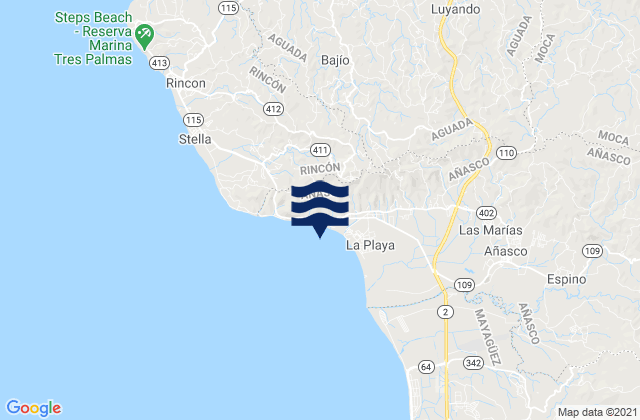 Karte der Gezeiten Atalaya Barrio, Puerto Rico