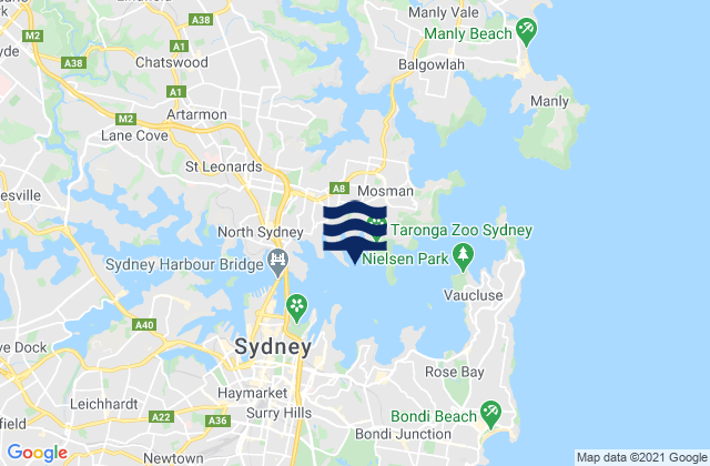 Karte der Gezeiten Athol Bay, Australia