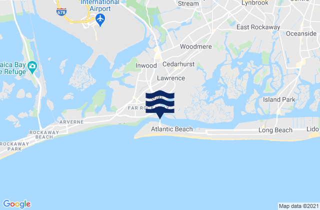 Karte der Gezeiten Atlantic Beach Bridge, United States