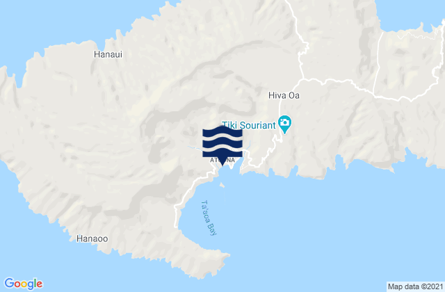 Karte der Gezeiten Atuona, French Polynesia
