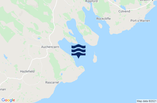 Karte der Gezeiten Auchencairn Bay, United Kingdom