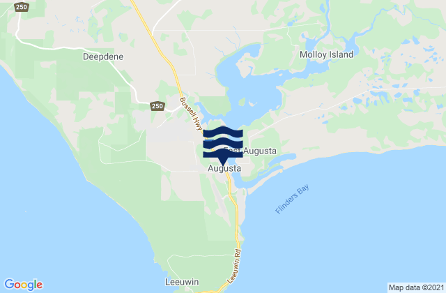 Karte der Gezeiten Augusta, Australia
