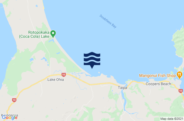 Karte der Gezeiten Aurere Beach, New Zealand