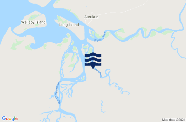 Karte der Gezeiten Aurukun, Australia