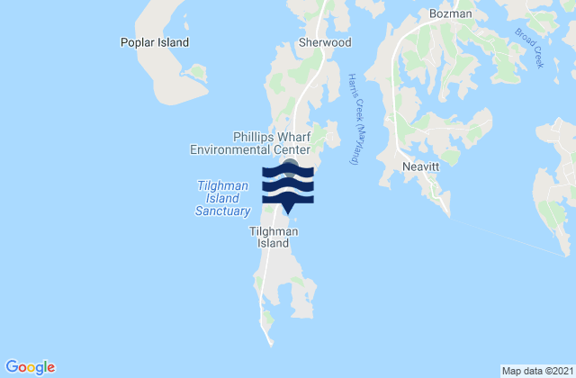 Karte der Gezeiten Avalon (Dogwood Harbor), United States