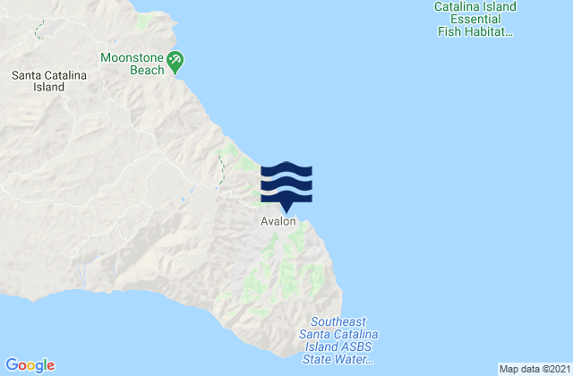 Karte der Gezeiten Avalon Santa Catalina Island, United States