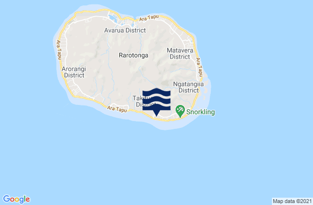 Karte der Gezeiten Avana, French Polynesia
