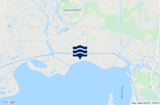 Karte der Gezeiten Avery Island, United States