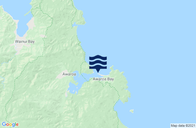 Karte der Gezeiten Awaroa Bay Abel Tasman, New Zealand