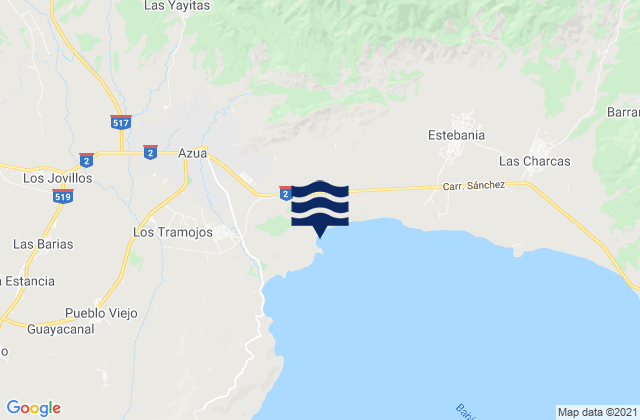 Karte der Gezeiten Azua, Dominican Republic
