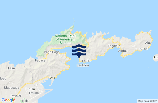 Karte der Gezeiten Aūa, American Samoa